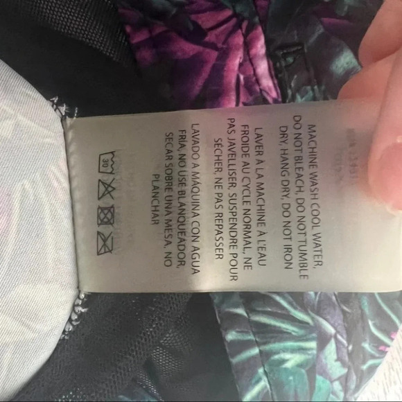 Onia Men's 36 Calder 7.5” Floral Lined Swim Trunks Hybrid Green Purple - Picture 5 of 7